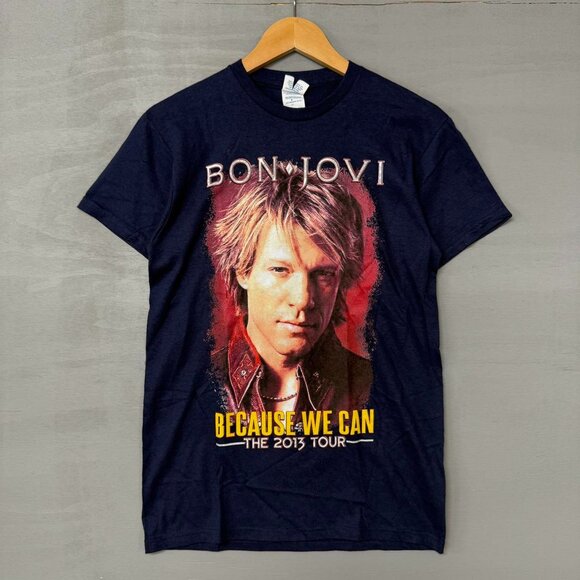 Vintage Bon Jovi 2013 “Because We Can” Tour Tee‎ Shirt Small - Picture 1 of 6